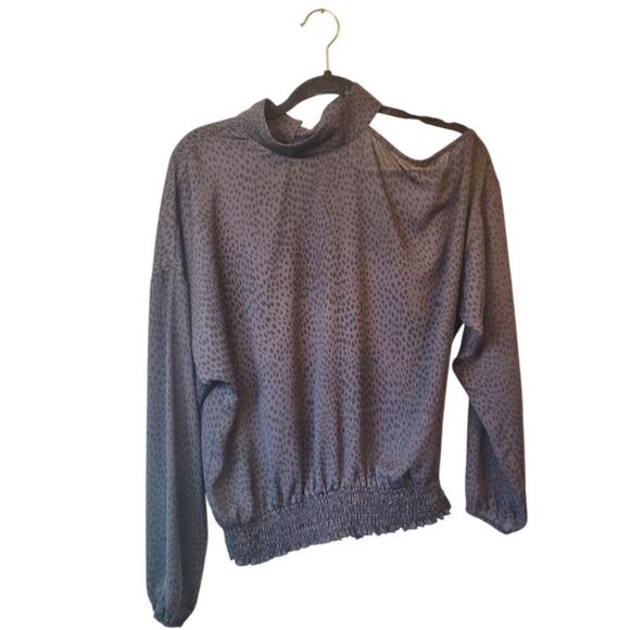 Evereve Peyton Jenson Animal Print Off Shoulder Blouse - Picture 1 of 5